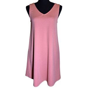 Wallflower Ash Rose V-Neck A-Line Mini Dress Pink Textured Knit Size Small NWT